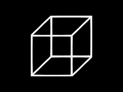square being stretched into a cube